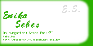 eniko sebes business card